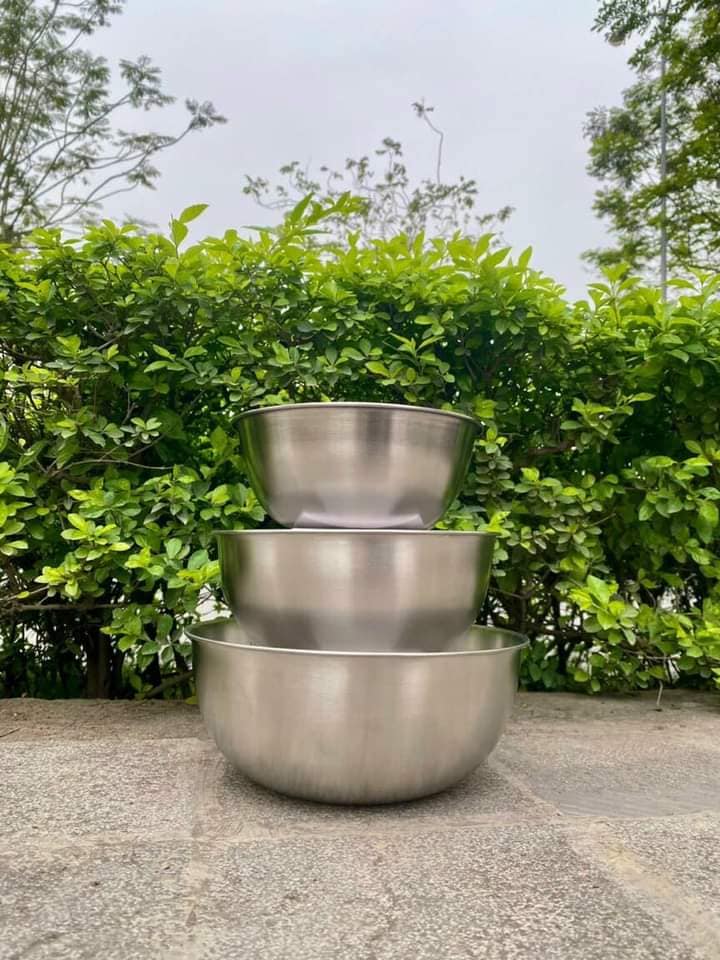 Set 3 thau trộn inox hàng cao cấp