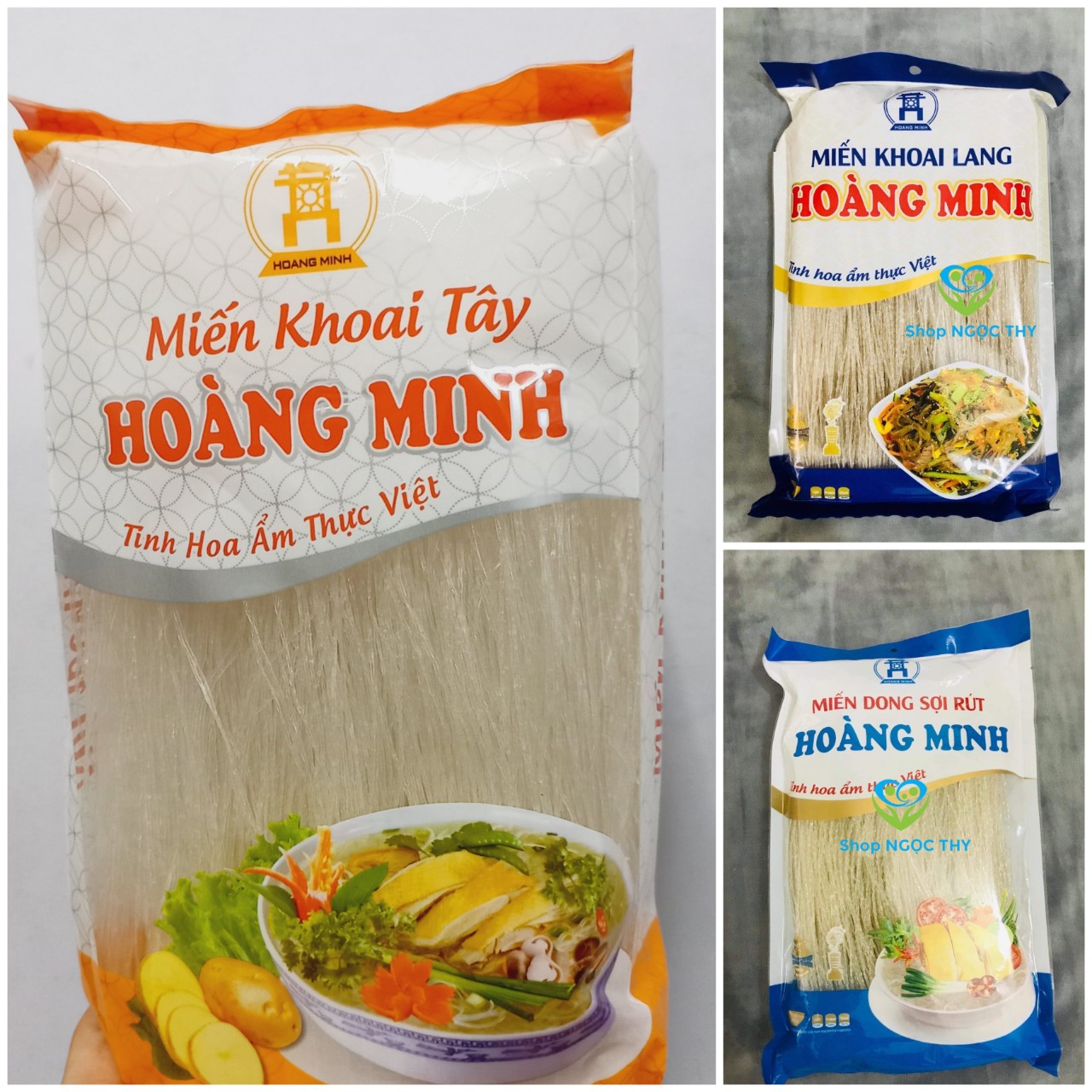 HCMMiến khoai tây, khoai lang, miếng dong sợi rút Hoàng Minh 200gr-300gr