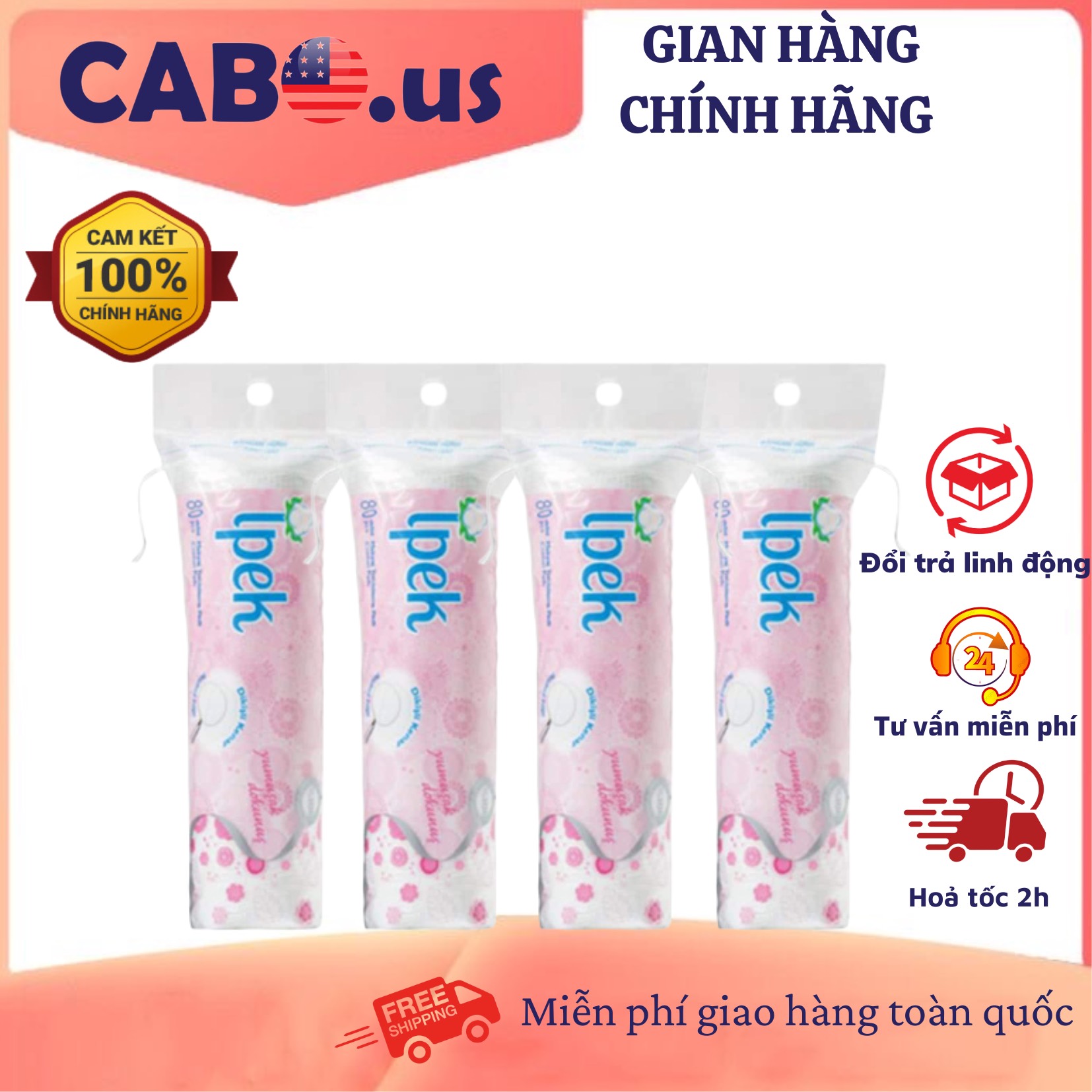 Bông tẩy trang ipek thổ nhĩ kỳ 80m
