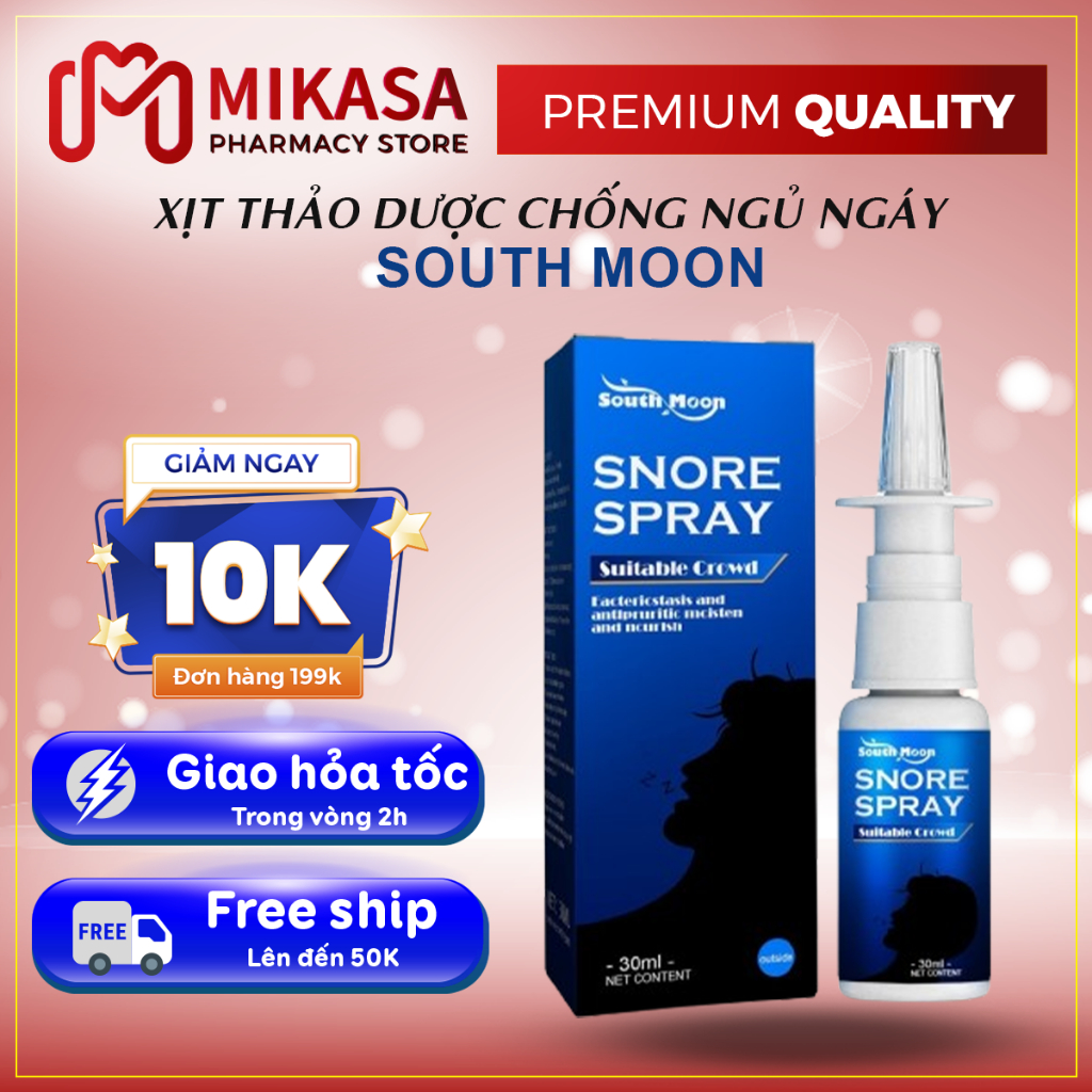 Tinh Chất Thảo Dược Chống Ngáy South Moon Snore Spray - Snore Spray Giúp Hết Ngáy, Cải Thiện Giấc Ng