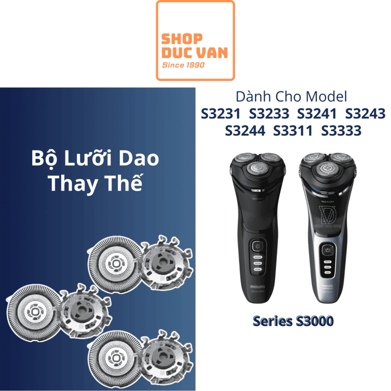 Lưỡi Dao Cạo Thay Thế Philips Tương Thích Series 3000 S3231 S3233 S3241 S3243 S3244 S3311 S3333 [ Shop Đức Vân ]