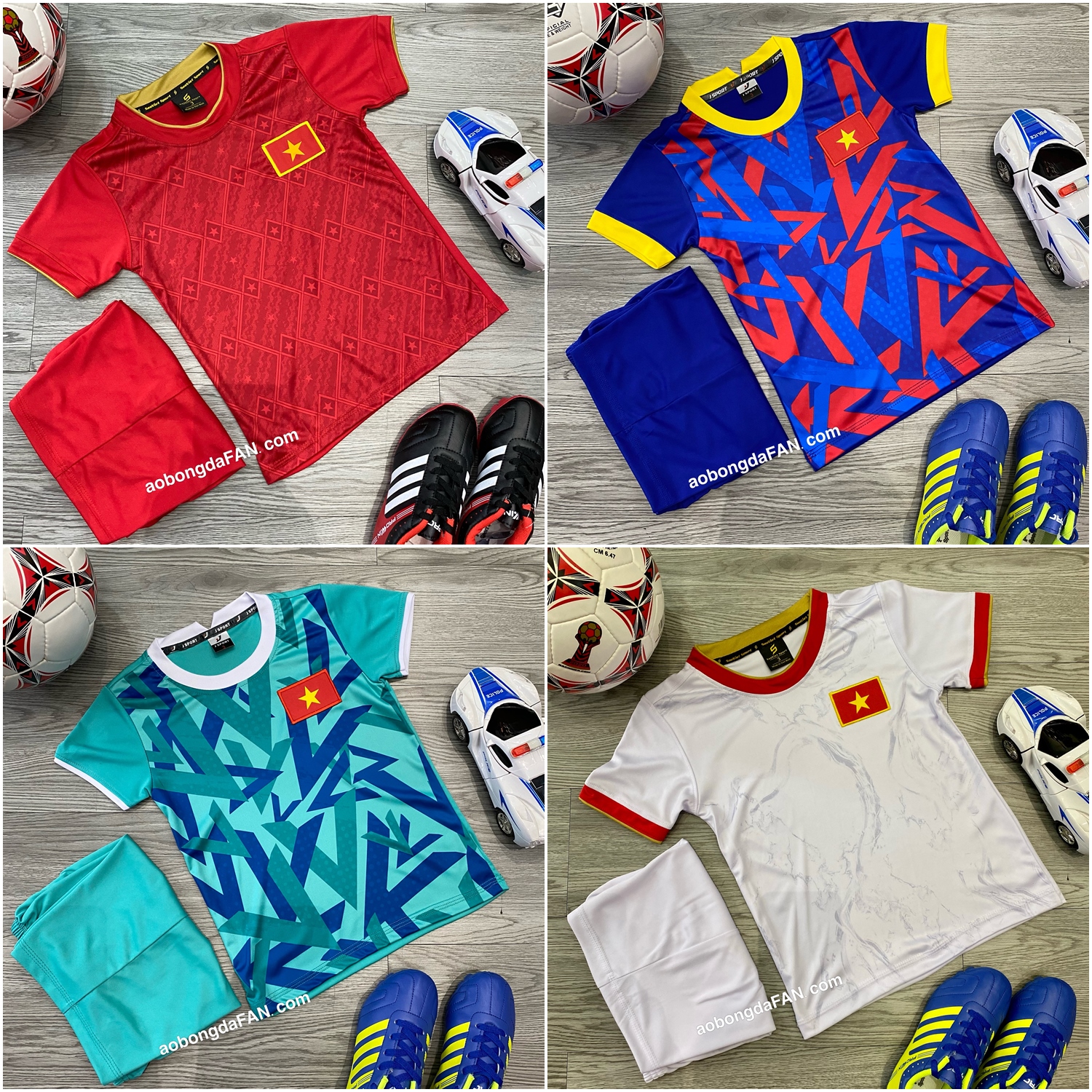 Bộ Quần Áo Đá Banh Trẻ Em Đội Tuyển Việt Nam 2024 - Có in tên và số