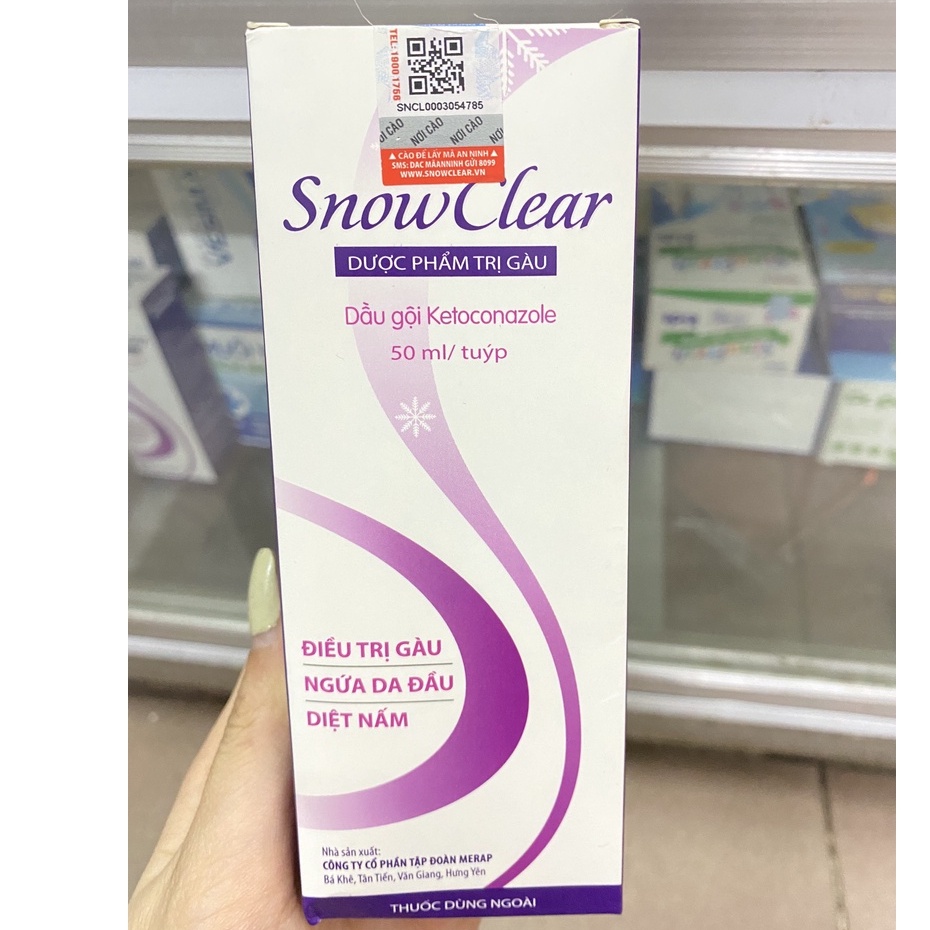 Dầu Gội Snow clear 50ml hết nấm gàu ngứa da đầu