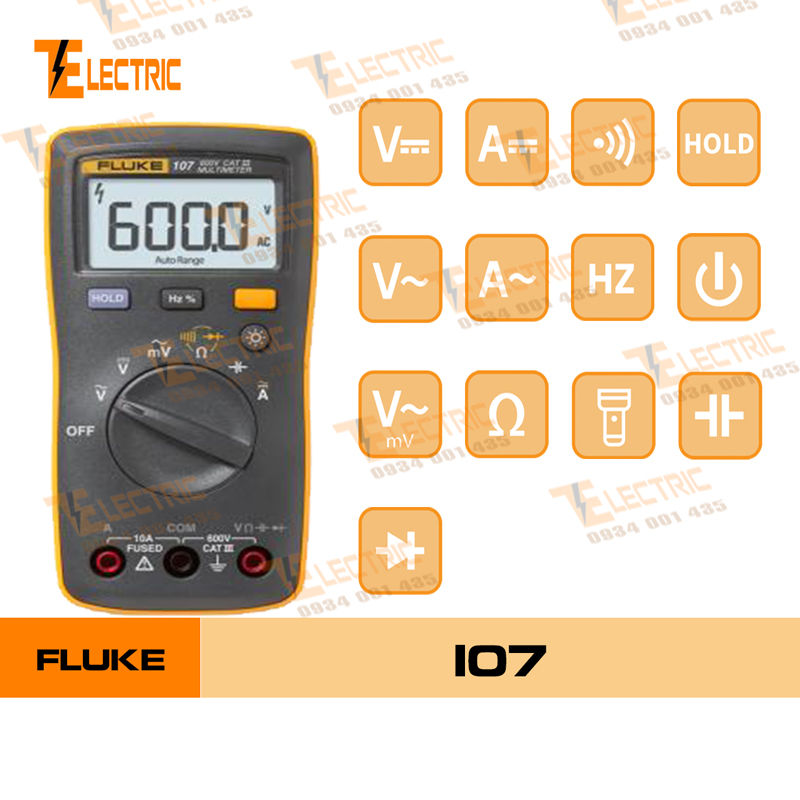 Fluke 107 đồng hồ đo điện vạn năng bỏ túi fuke 107