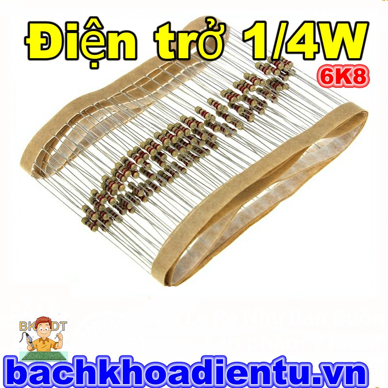 Điện trở 6k8 1/4w túi 100c