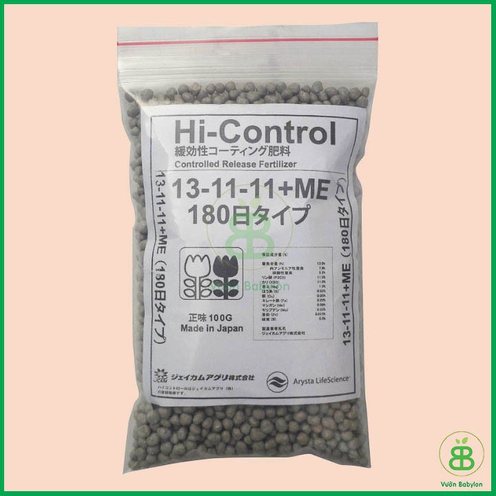Phân bón tan chậm nhật 13-11-11 tốt cho mọi cây trồng gói 100g