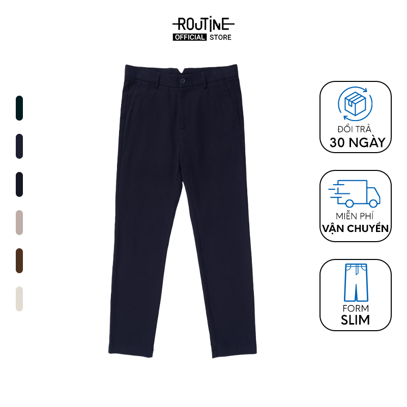 Quần kaki nam cotton spandex form slim - routine 10f21pca001cr1
