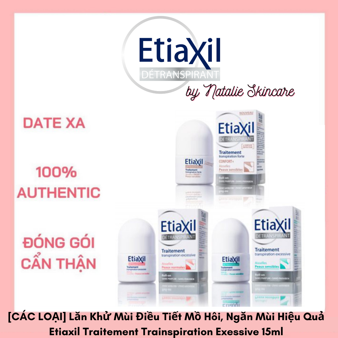 [CÁC LOẠI] Lăn Khử Mùi Điều Tiết Mồ Hôi, Giảm Mùi Hiệu Quả Etiaxil Traitement Trainspiration Exessive 15ml
