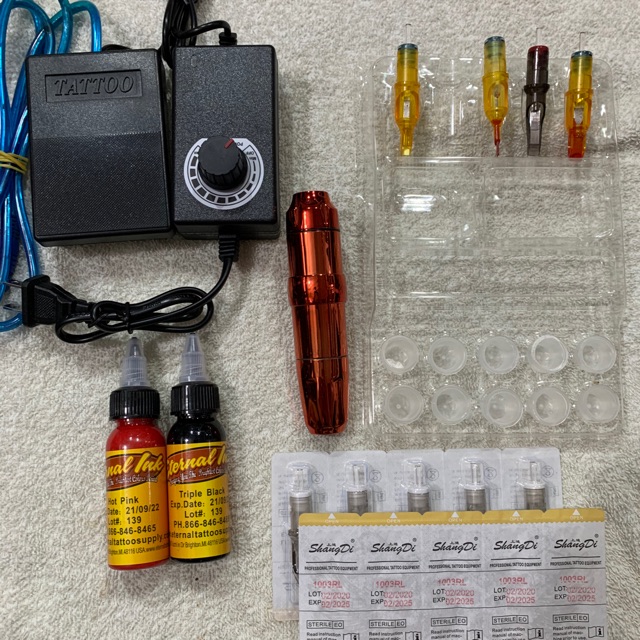 Combo bộ Máy Xăm Pen đa năng + Full phụ kiện cho học viên