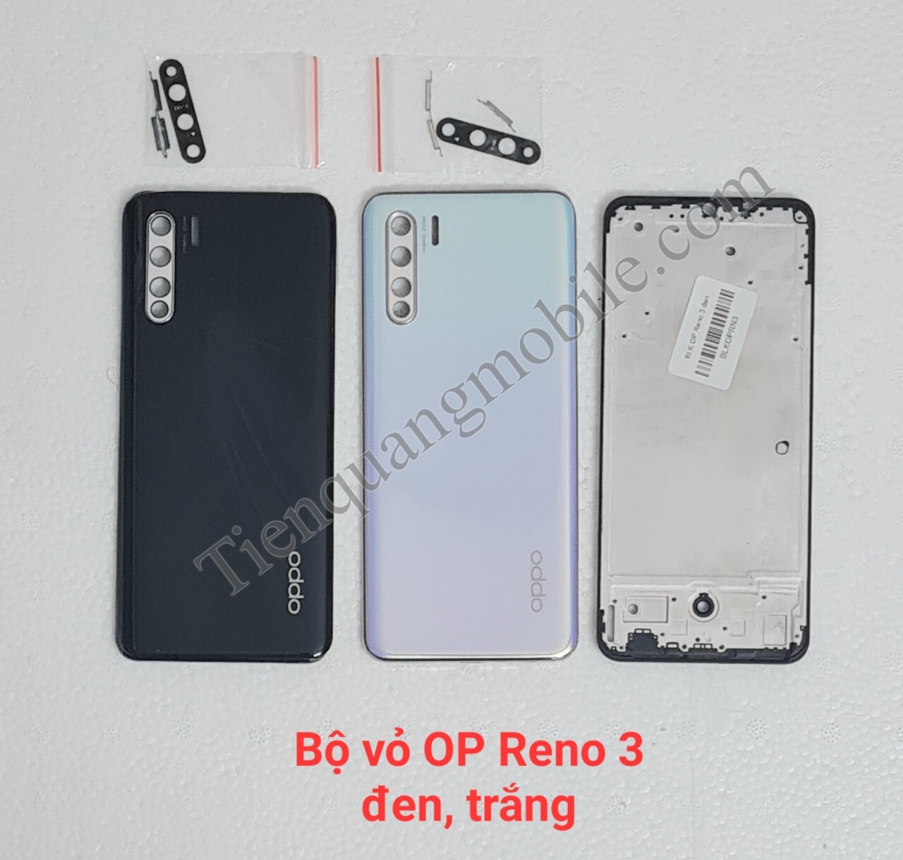 Bộ vỏ oppo reno 3 - màu trắng, đen