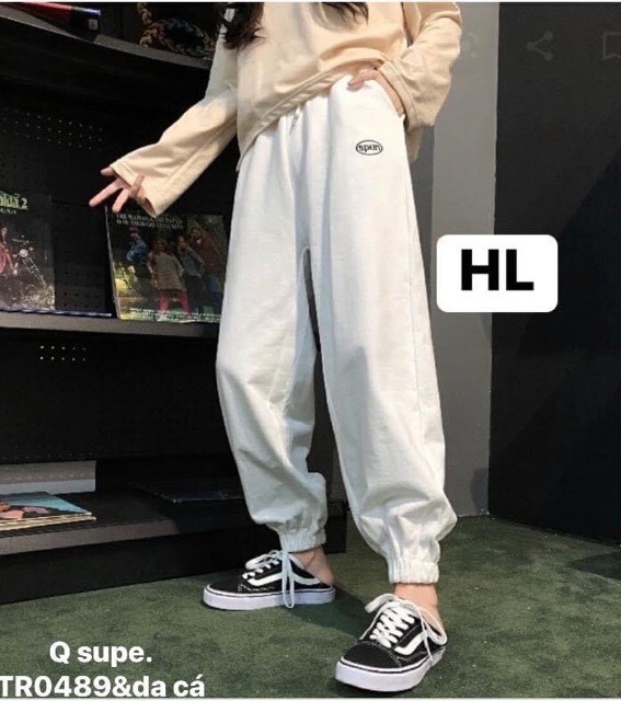 Quần jogger thể thao nam nữ spun 2 màu unisex thoáng mát cao cấp - p0k80
