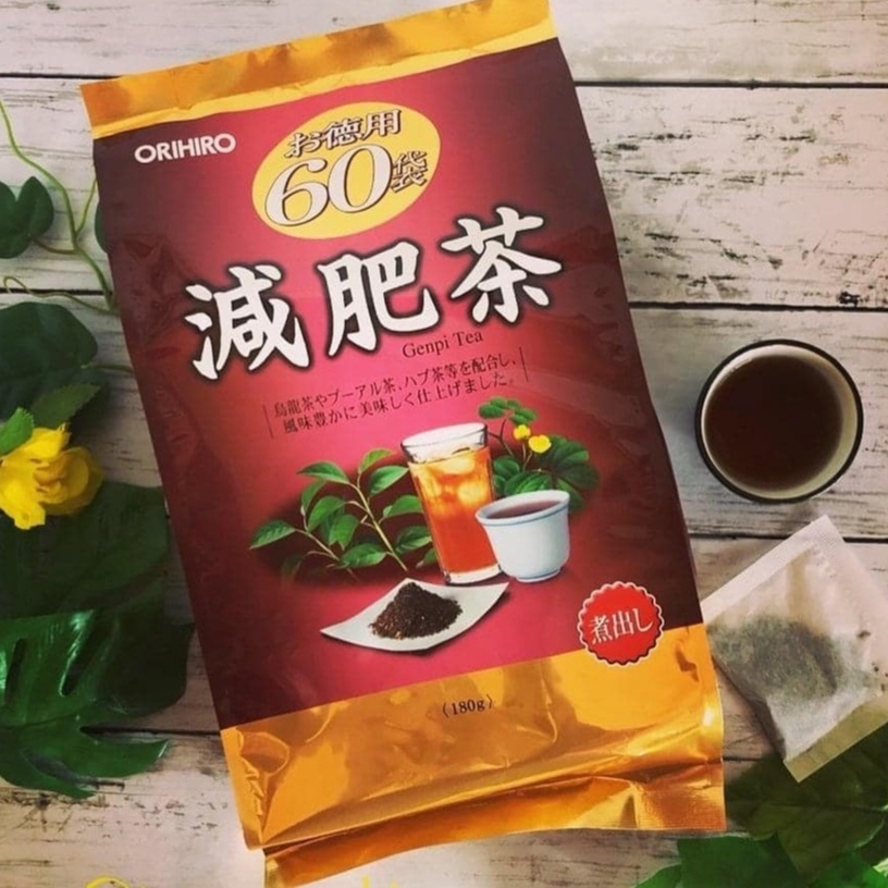 Trà giảm mỡ bụng Orihiro Genpi Tea Nhật Bản - Túi 60 gói