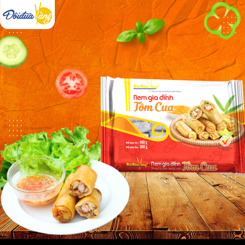 Nem gia đình tôm cua Đôi Đũa Vàng thơm ngọt vị hải sản - Giao tại Hà Nội và Hồ Chí Minh