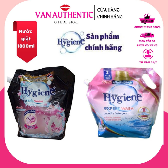Nước giặt quần áo Hygiene túi 1800 ml - hàng chuẩn Thái Lan