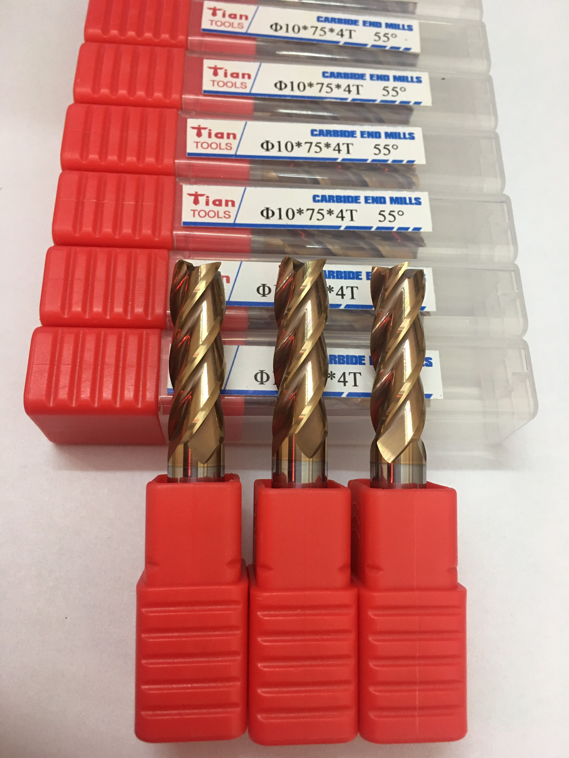 Dao phay D10 -  Solid Carbide ENDMILLS Phi 10 - Dài 75mm - 4 Me - Gia Công Thép - Inox <55HRC / Sản phẩm cao cấp.