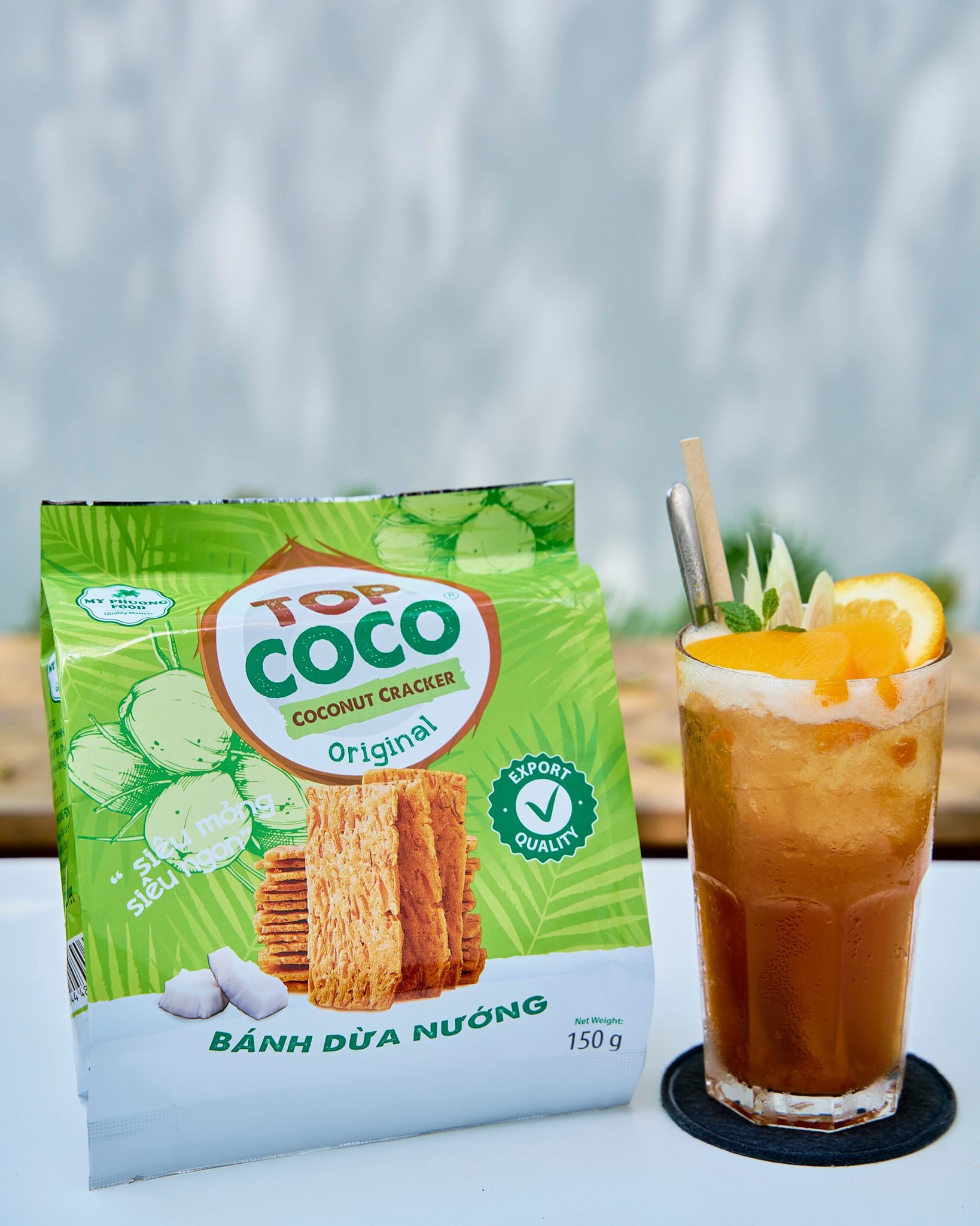 Bánh dừa nướng Top Coco Chính hãng hàng xuất khẩu 150 Gam và 180 Gam Món Quê Tuấn Kiệt