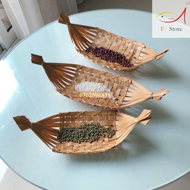 Đĩa tre thuyền trang trí nhà cửa, nhà hàng, khách sạn, quán trà, cafe