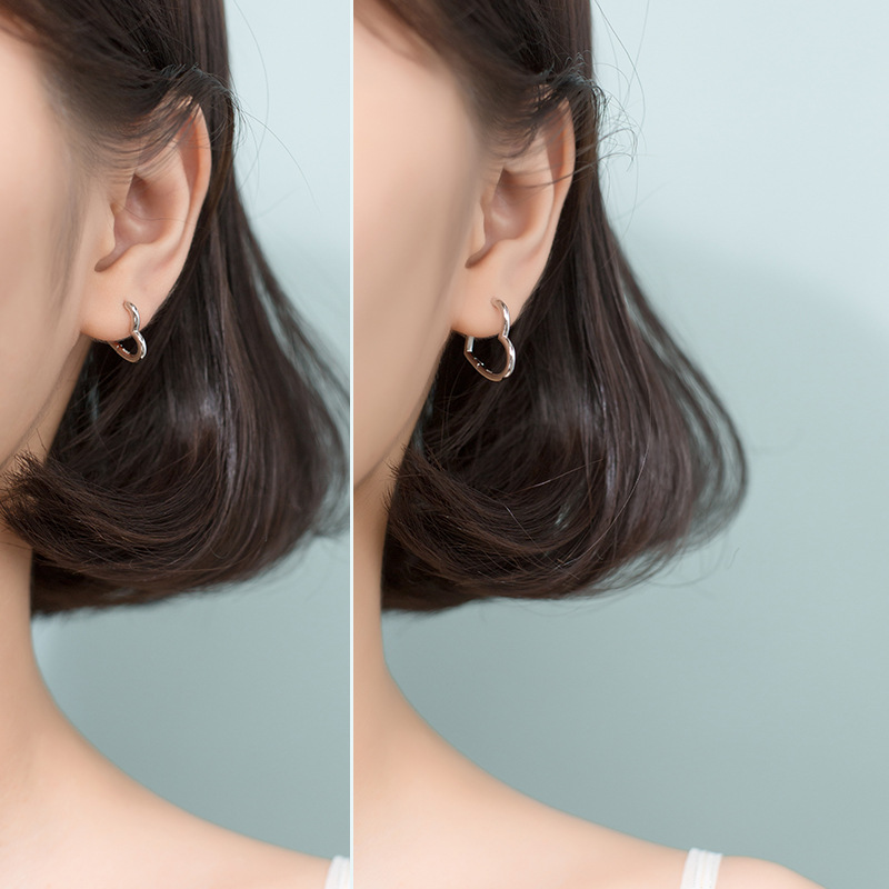 Bông tai Bạc Nữ thời trang hình trái tim trơn - B2533- Bông Cỡ 1.3cm ( bông nhỏ nhất) - Bảo Ngọc Jewelry