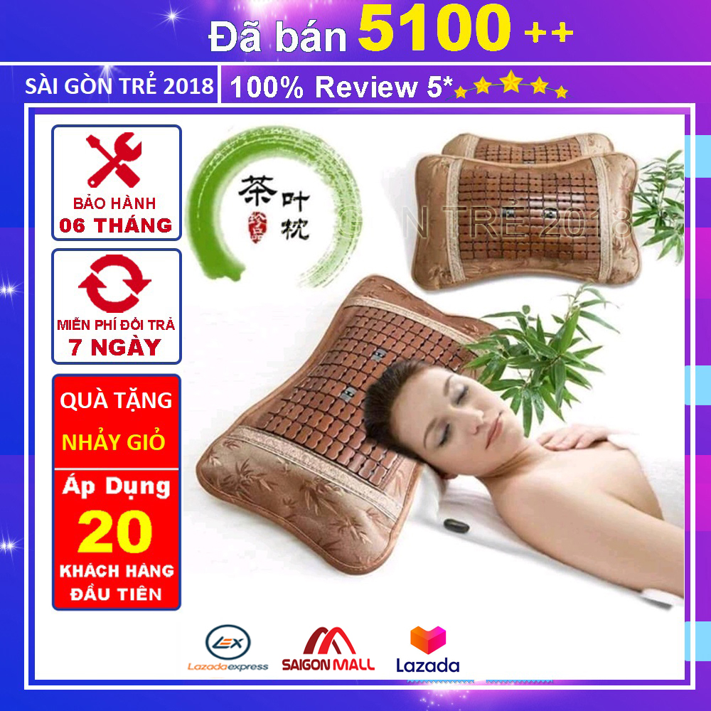 Gối trúc mát lạnh cho giac ngu ngon 33cm x 53cm