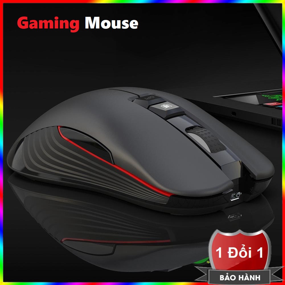 Chuột chơi game không dây hxsj t30 3600 dpi - chuột máy tính không dây led rgb - wireless gaming mouse hxsj t30 3600dpi
