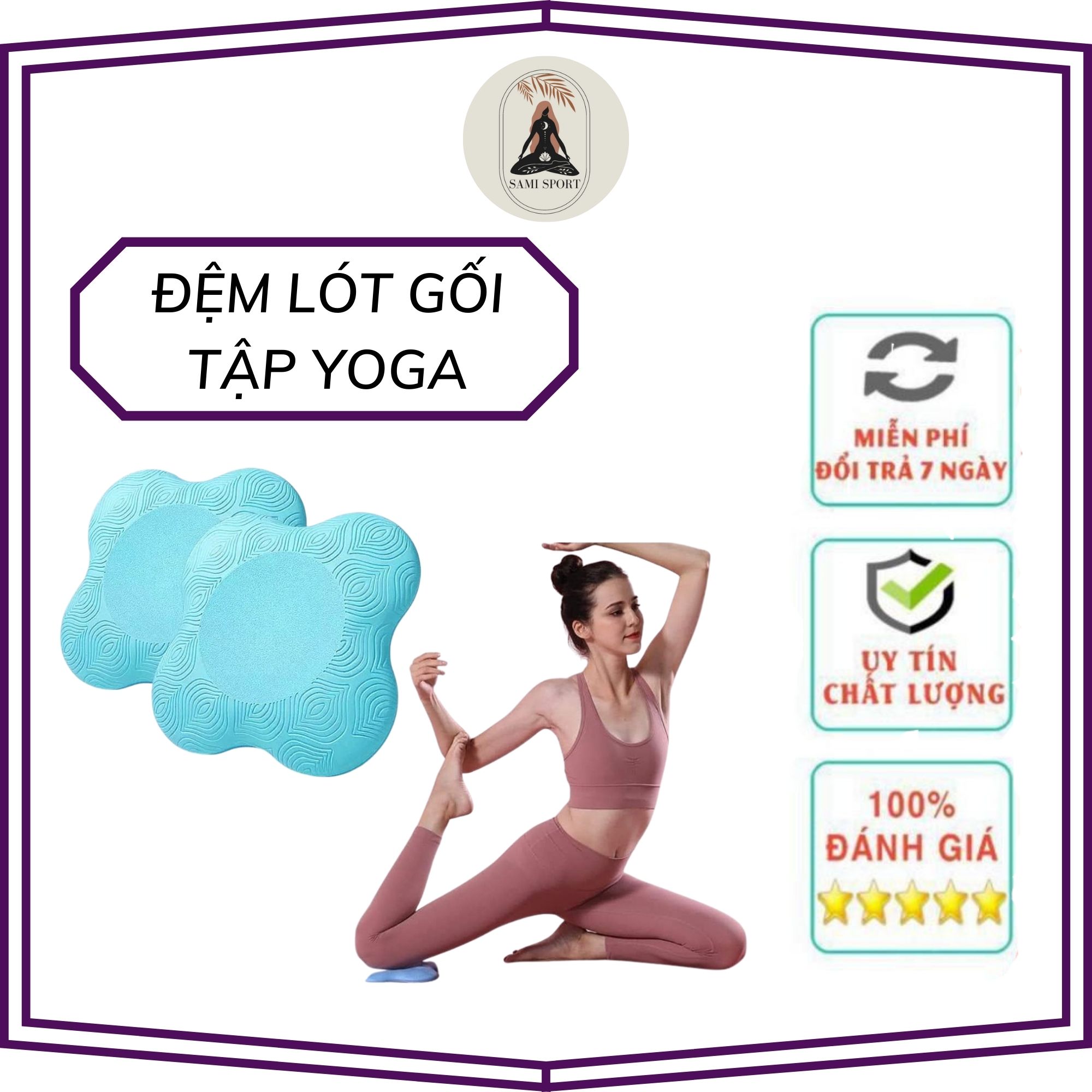 Đệm Kê Yoga Pad Bảo Vệ Gối, Đầu, Khuỷu Tay Đa Năng - Đệm Lót Yoga Đa Năng Siêu Êm