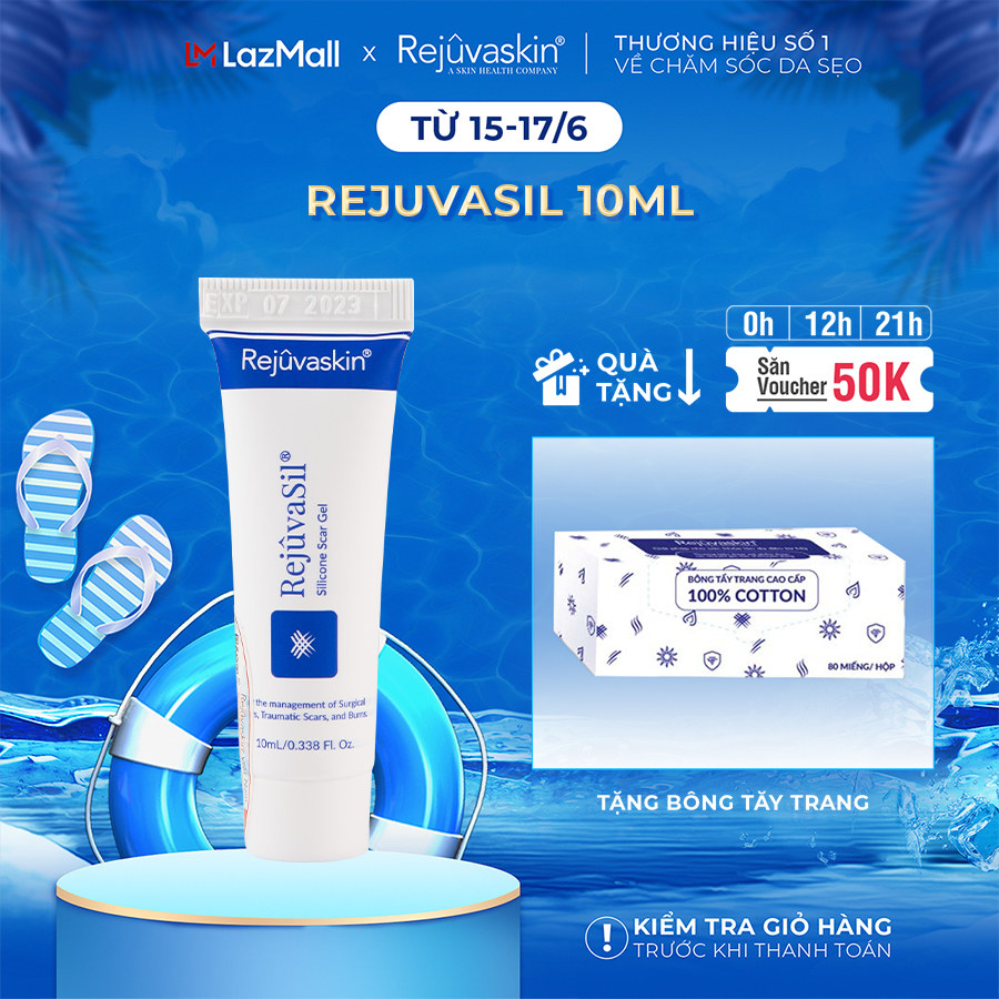 Gel ngăn ngừa sẹo và xóa mờ sẹo lồi/sẹo phì đại RejuvaSil REJUVASKIN 10ml