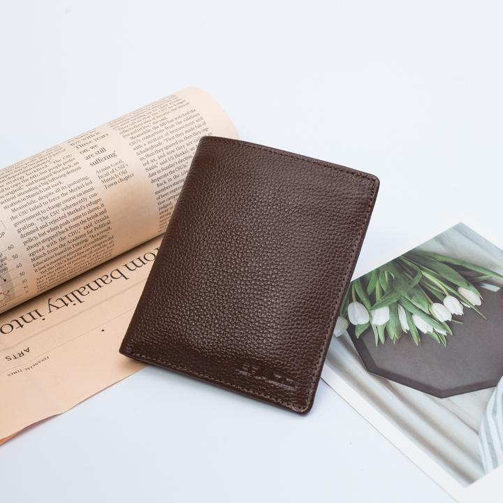 Bóp nam/Ví Nam Đứng Da Bò Thật Size Nhỏ da bò thật 100%  ERD02. Bảo hành 3 năm