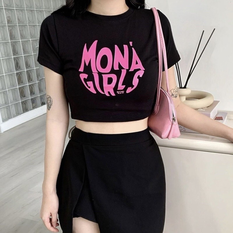 Áo thun croptop mona girls a1310