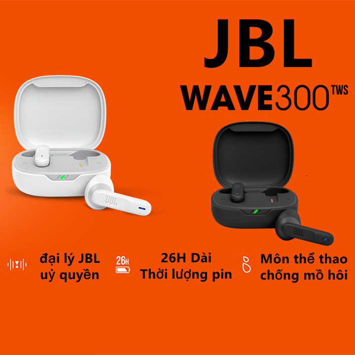 Tai nghe bluetooth không dây jbl wave 300tws chính hãng tai nghe bass có hộp sạc mic