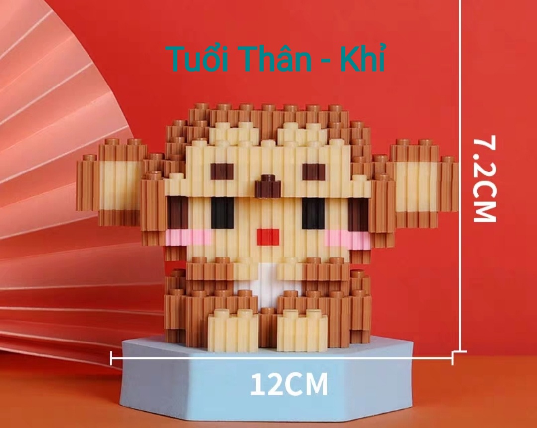 Mô hình lắp ráp 12 con giáp mini dễ thương cho bé