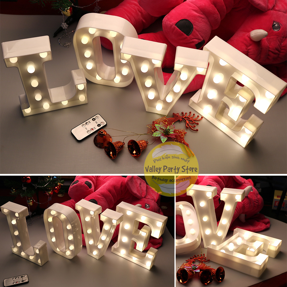 [Sỉ] Đèn Led Chữ Cái Trang Trí Đủ Bộ