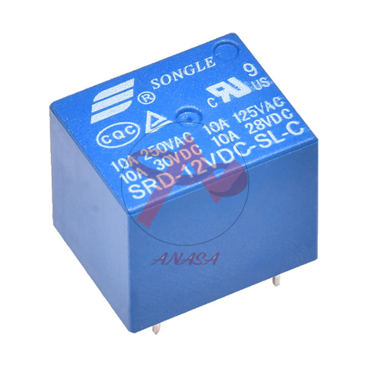Relay 12v 10a 5 chân srd-12vdc-sl-c