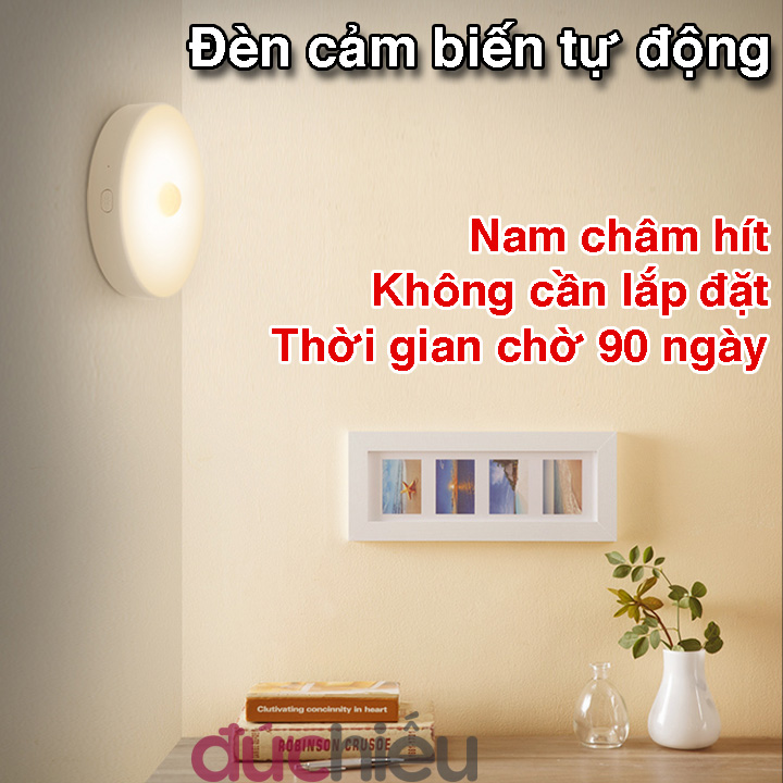 Đèn led cảm ứng, đèn cảm biến tự động thông minh không dây dán tủ quần áo, cầu thang, phòng ngủ