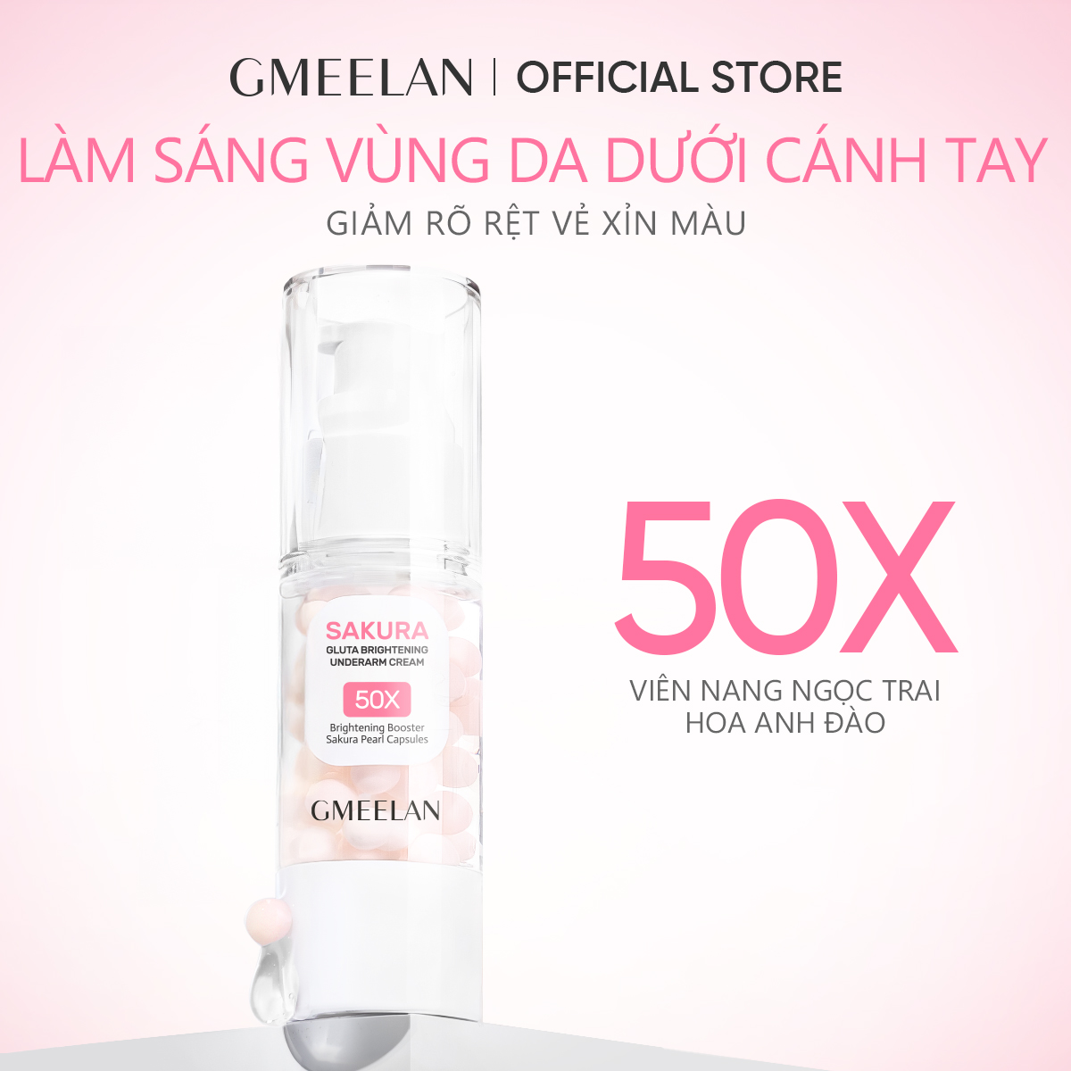 GMEELAN KEM DƯỠNG DA SAKURA GLUTA BRIGHTENING CREAM 30g