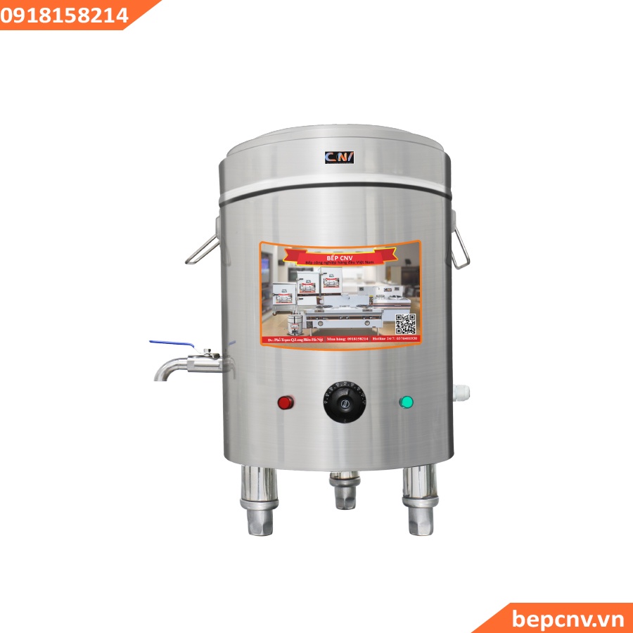 Nồi nấu phở, hầm xương 20l bằng điện inox 304 chính hãng - nồi mâm nhiệt