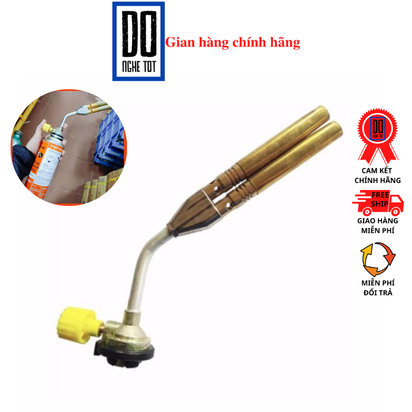 Khò gas 2 nòng khò hàn ống đồng khò ga lắp bình gas mini không bao gồm bình ga khò đồng bảo hành 1 tháng tại Đồ nghề tốt