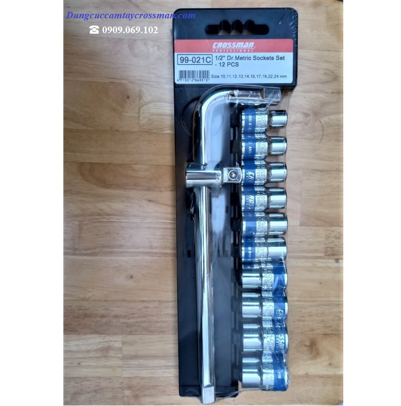 BỘ TUÝP 1/2 INCH 12 MÓN CẦN CONG L 99-021C CROSSMAN