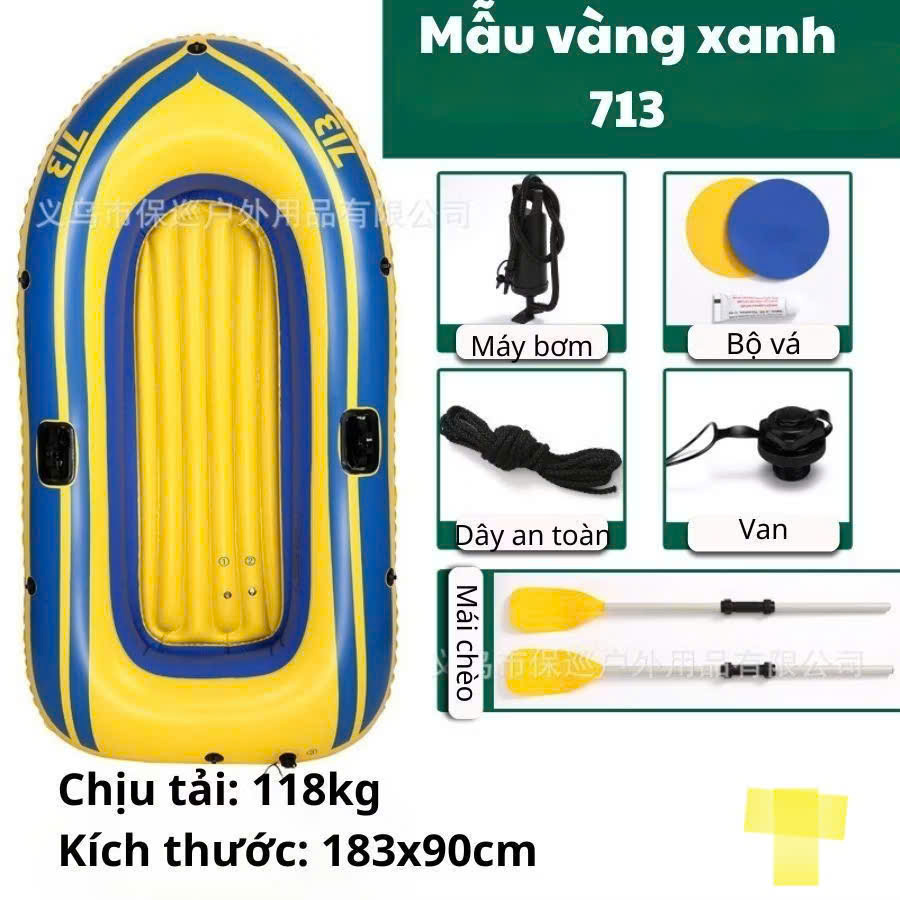 Thickened, Abrasion-Resistant Inflatable Boat, Rubber Boat, Lifeboat, Fishing Boat, Picnic Boat for 2 People