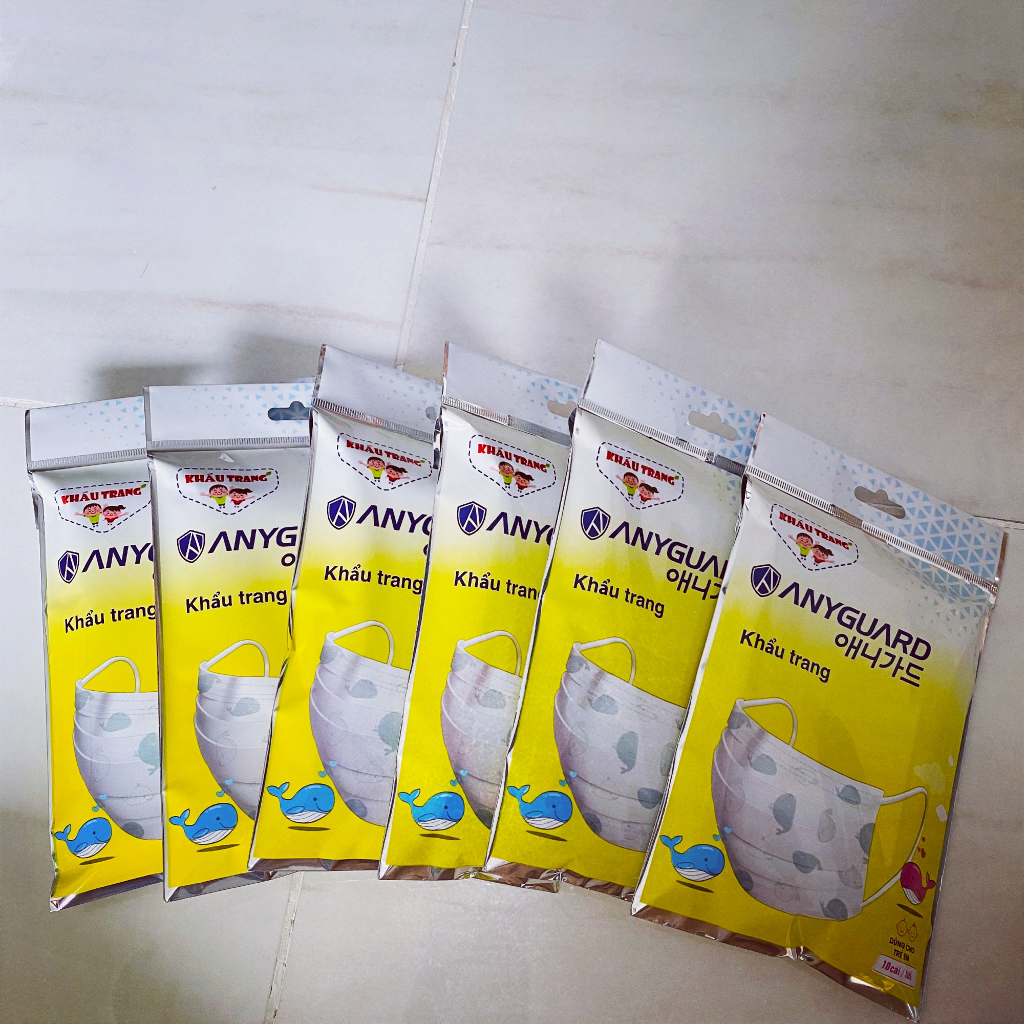 ❤️❤️❤️ Khẩu trang trẻ em Anyguard kidmask gói ( 10 masks/ pack ) cho bé 2 - 5 tuổi ( 2 - 5 years old)