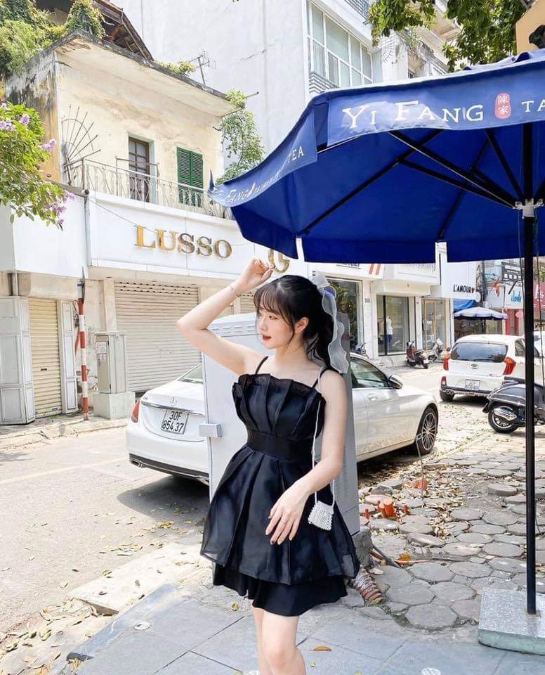Đầm dạo phố 2 dây xếp bèo ngực nhẹ nhàng, dễ thương - Yuri Dress