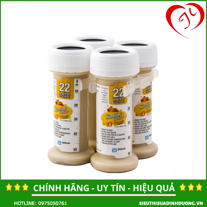 Sữa nước Similac Neosure 22kcal 48 ống/thùng | Cung cấp dinh dưỡng hỗ trợ bé sinh non, bé thiếu cân, còi xương dưới 12 tháng tuổi 0-12 tháng tuổi | Hãng Abbott Hoa Kỳ
