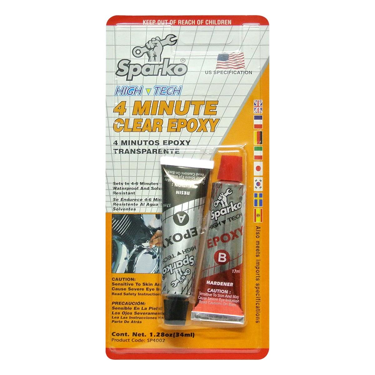 Keo AB Sparko trong 4 Minute Clear Epoxy