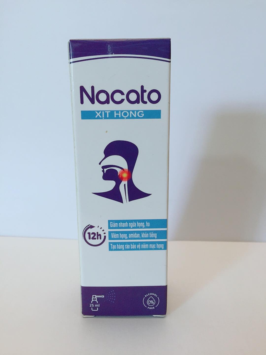 Xịt họng, bảo vệ niêm mạc họng Nacato 25ml