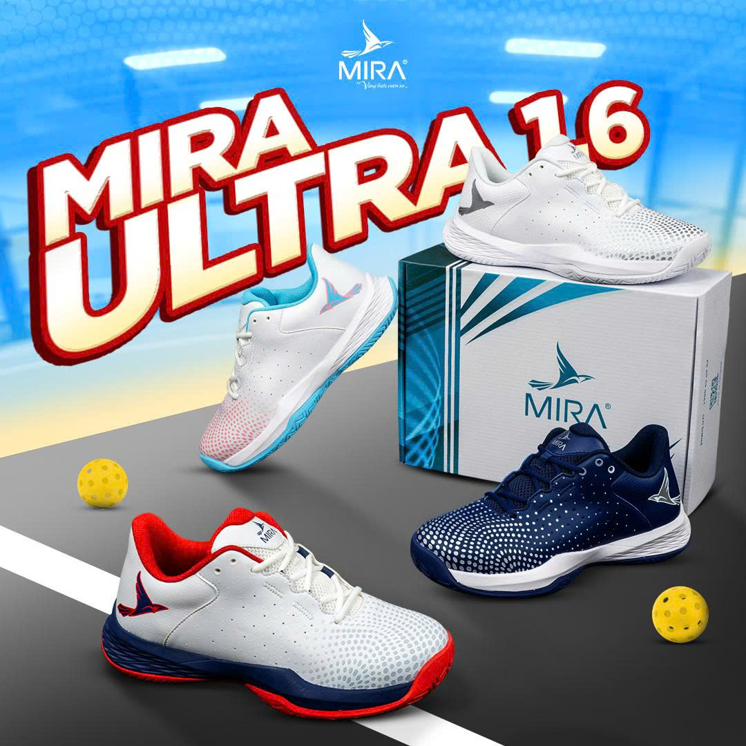 GIÀY PICKERBALL MIRA ULTRA 1.6 ( TẶNG VỚ + KEO LEN )