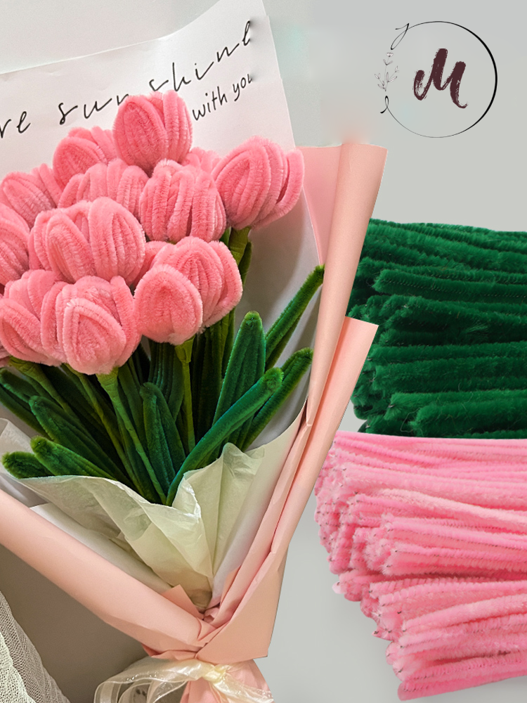 Set nguyên liệu kẽm nhung làm hoa Tulip