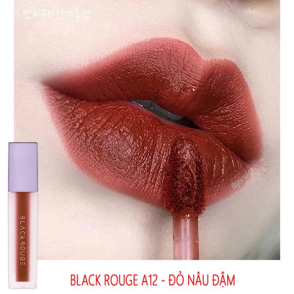 ❣️Son Kem Lì Black Rouge Air Fit Velvet Tint màu #A12 ĐỎ NÂU siêu đẹp❣️