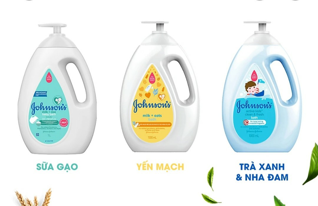 Sữa tắm sữa & gạo Johnson 's 1 lít Milk Rice / Sữa & yến mạch / Năng động Johnsons Milk Oats cho mẹ và bé