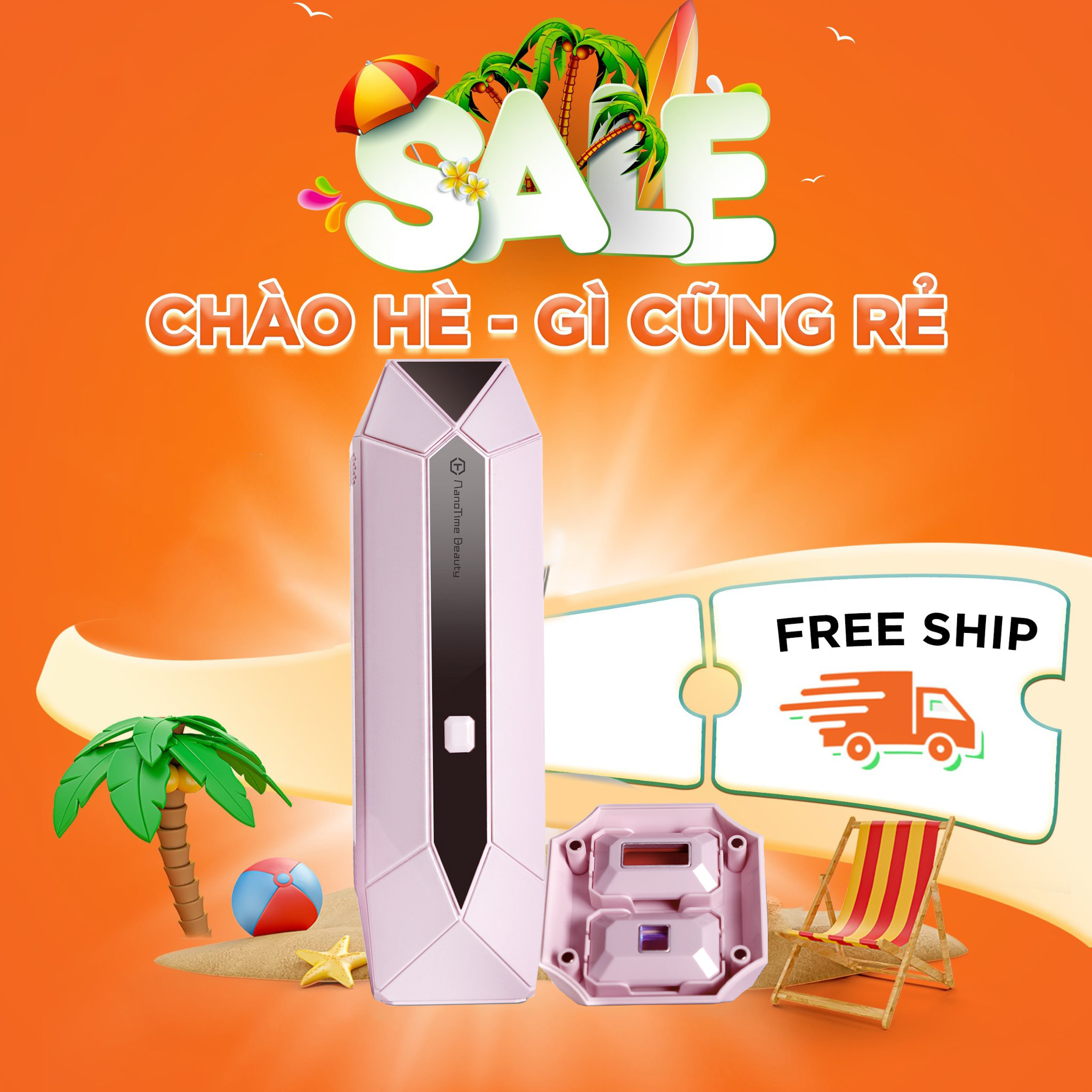 Máy triệt lông trẻ hoá da công nghệ IPL sapphire lạnh NanoTime B65Pro nhập khẩu nhật bản chính hãng Bảo Hành