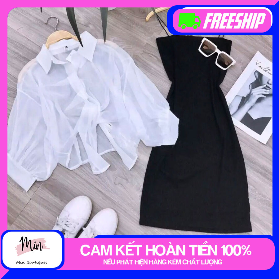 Áo khoác kiểu sơ mi voan [Nhiều màu]