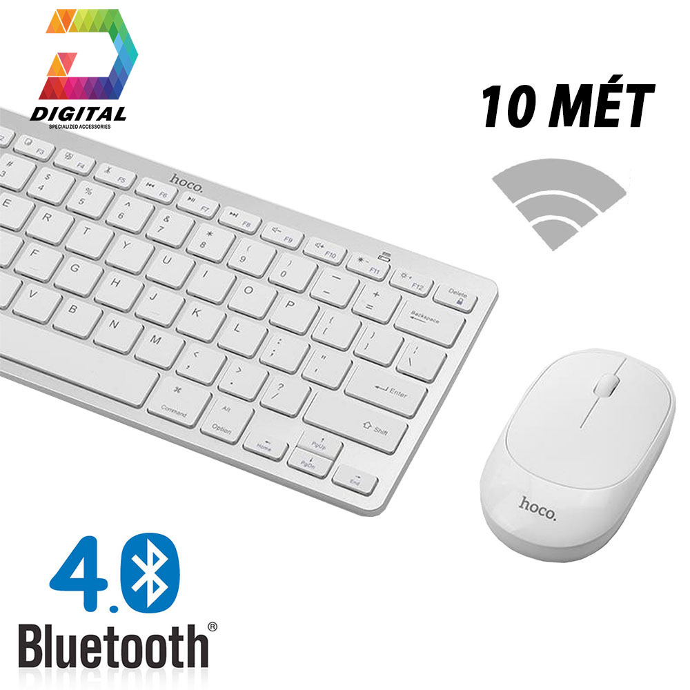 Combo Bàn Phím Và Chuột Không Dây Hoco Di05 Chính Hãng Kết Nối Qua Bluetooth